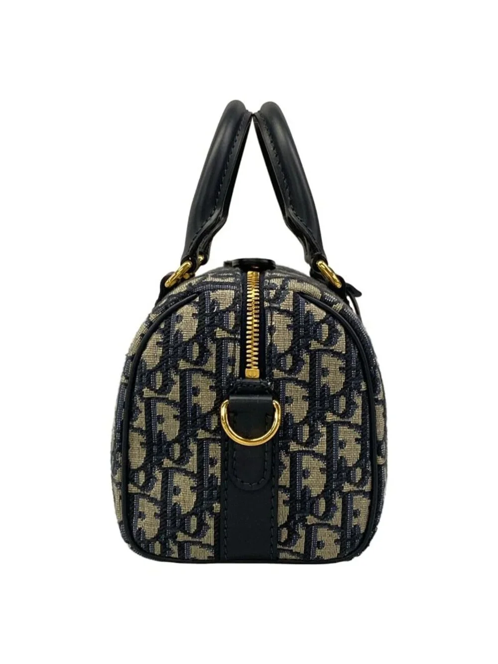 Dior Handbag Groove 20 Bag Small Ivory Dark Navy Leather
